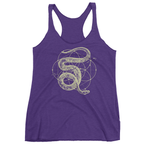 Sacred Geometry Tank Top - Seed of Life Snake - Purple Rush